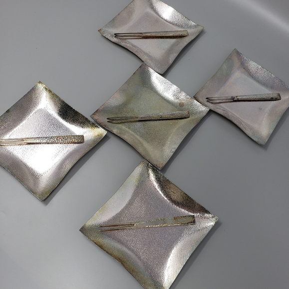 Vazuma Set Of 5 Appetizer Plates With Forks - Picture 6 of 13